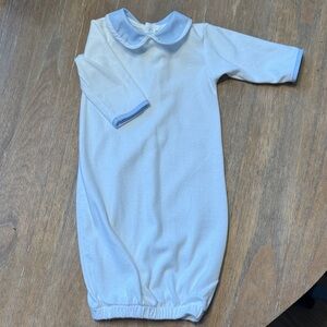 The Proper Peony Baby Blue Long Sleeve Gown 3 months